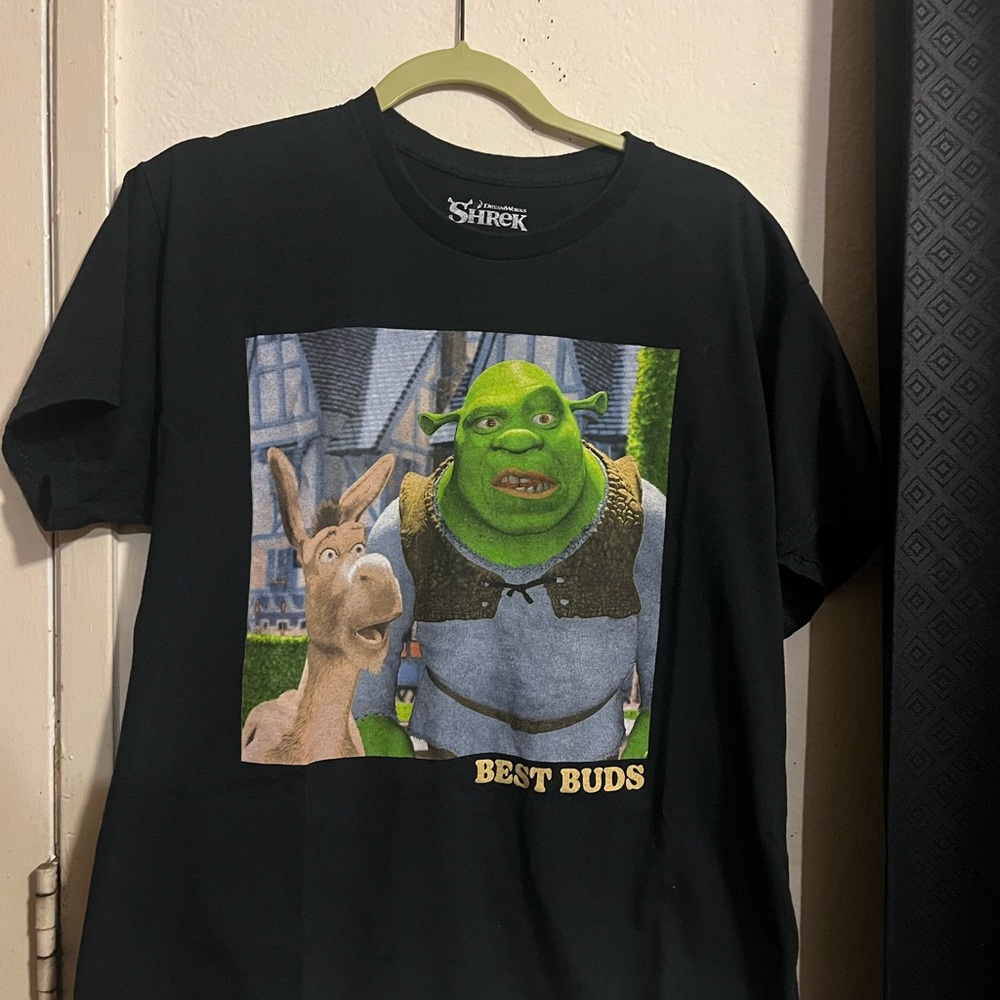 Black Shrek Graphic T-Shirt